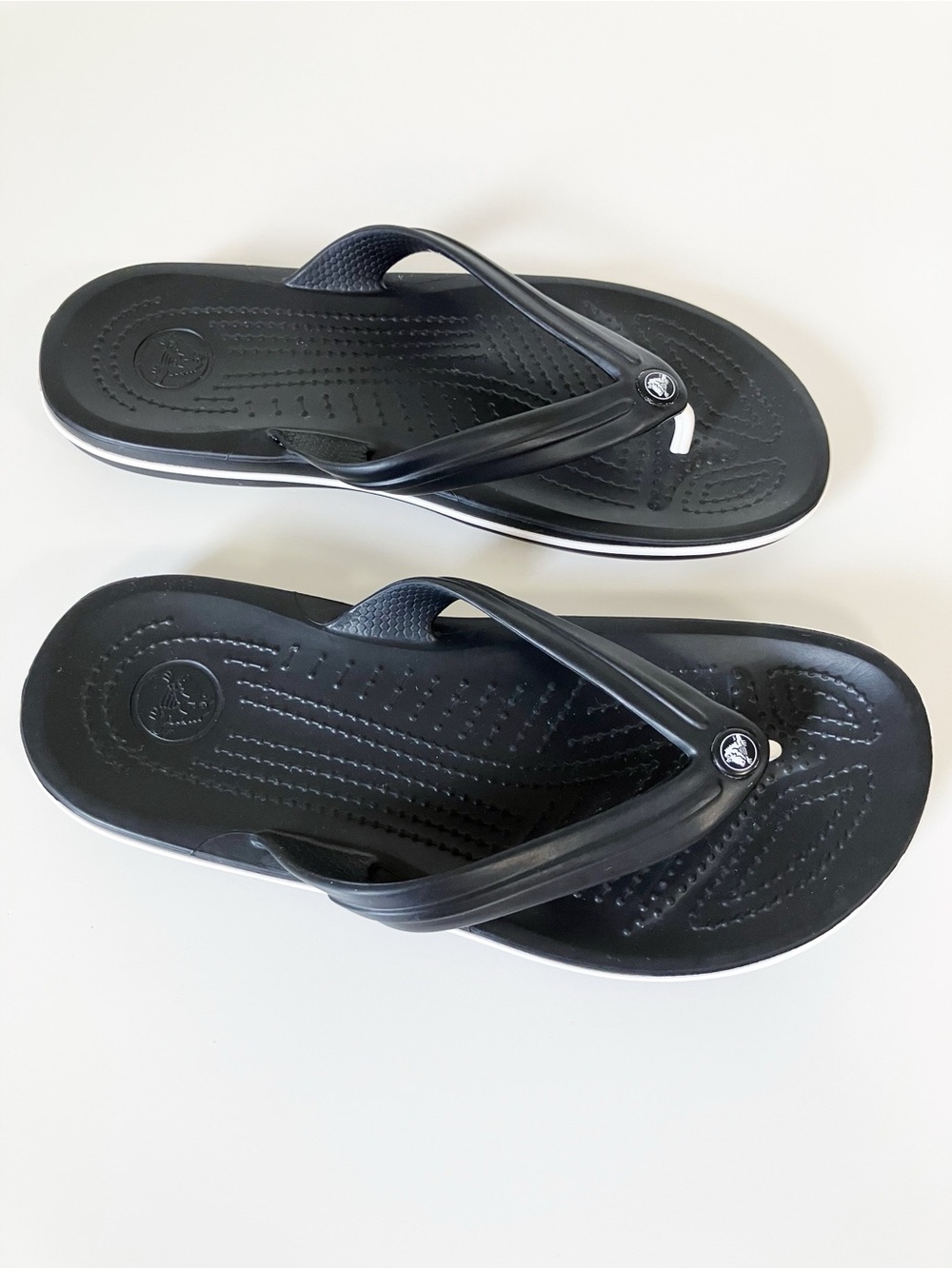 Crocs | Black Crocband Unisex Flip Flops 8 Beach Minimalist Neutral Summer - Picture 6 of 6